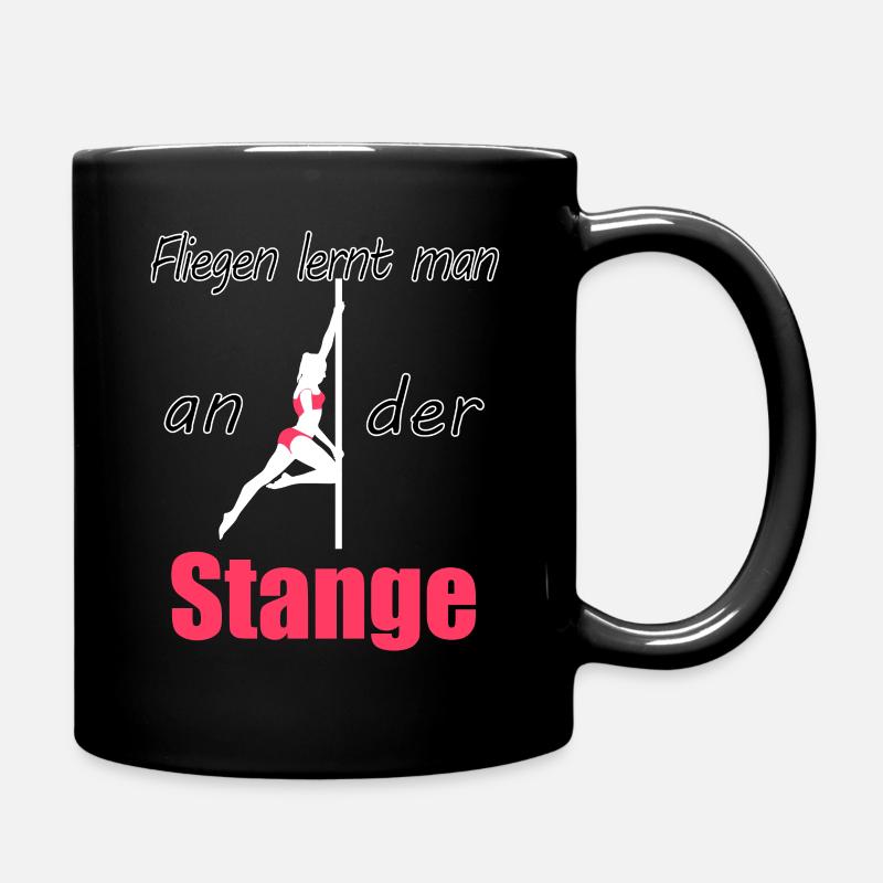 You learn to fly on the pole - Full Colour Mug - black