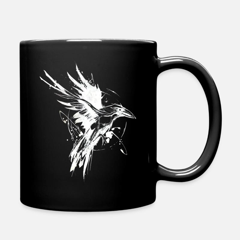 The White Raven - Full Colour Mug - black