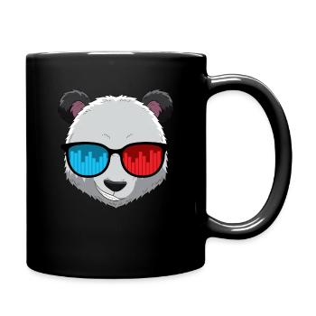 Party Panda DJ Pandas Musik Party Beat Sonnenbrill - Tasse einfarbig - Schwarz - Rechts