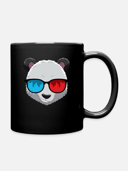 Party Panda DJ Pandas Music Party Beat Sonnenbrill - Full Colour Mug - black