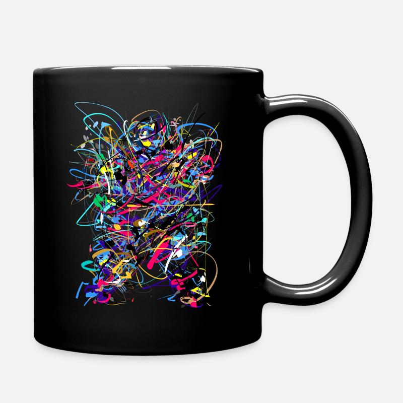Abstrakt - Tasse einfarbig - Schwarz