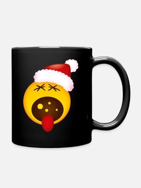 Smiley Christmas Scream - Tasse einfarbig - Schwarz