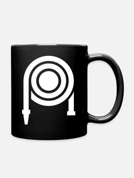 Feuerwehr - Tasse einfarbig - Schwarz
