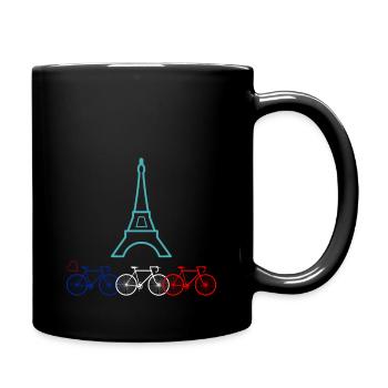 Biking in Paris - Full Colour Mug - black - Right