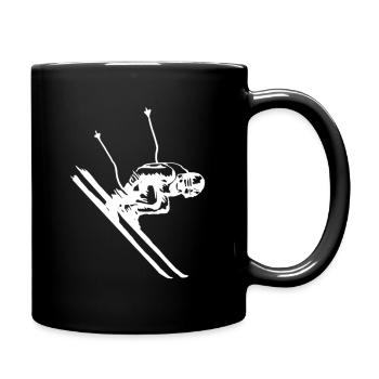 Skier, skiing - Full Colour Mug - black - Right