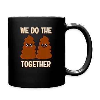 Shit - Lustig - Tasse einfarbig - Schwarz - Rechts