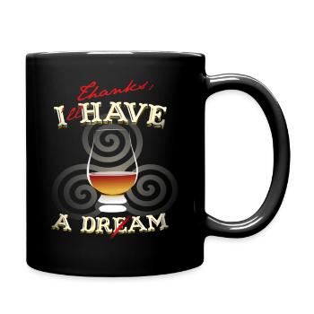 Dram witziger Whisky Spruch - Tasse einfarbig - Schwarz - Rechts