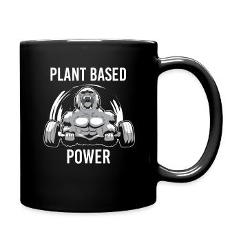 Fitness à base de plantes Power Gorilla Vegan Weight Training Fitness - Mug uni - noir - Droite