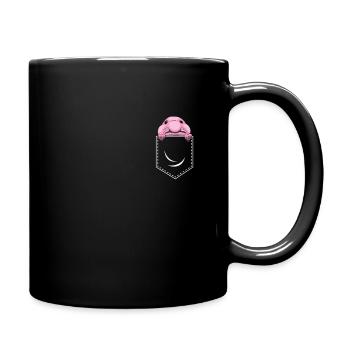 Blobfisch In Tasche Lustiger Tiefseefisch - Tasse einfarbig - Schwarz - Rechts