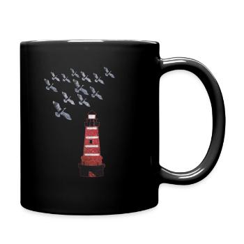 Leuchtturm - Tasse einfarbig - Schwarz - Rechts