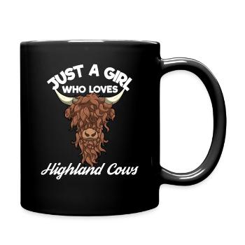 Just A Girl Who Loves Highland Cows - Full Colour Mug - black - Right