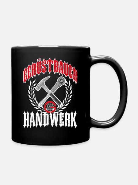 Gerüstbauer T-Shirt bedruckt in top Markenqualität - Tasse einfarbig - Schwarz