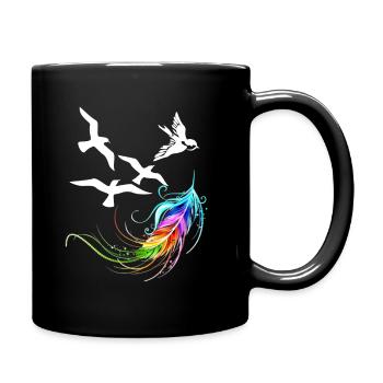 feather - Full Colour Mug - black - Right