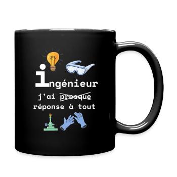 Ingénieur, pour le pire et surtout le meilleur ! - Mug uni - noir - Droite
