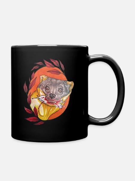 Marder Frühstück - Tasse einfarbig - Schwarz
