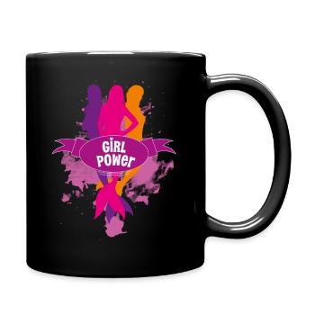Mako Einfach Meerjungfrau Girl Power - Tasse einfarbig - Schwarz - Rechts
