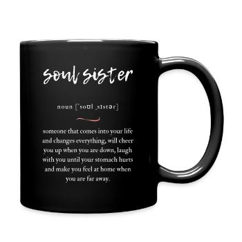 Soul Sister (Seelenschwester) Convoluted Edition - Tasse einfarbig - Schwarz - Rechts
