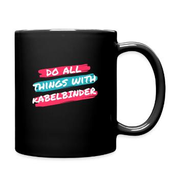 Do all things with | cable tie - Full Colour Mug - black - Right