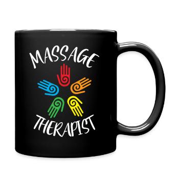 Massage de la main - Mug uni - noir - Droite
