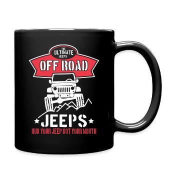 Off Road Jeep1 - Tasse einfarbig - Schwarz - Rechts