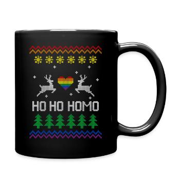 Ho Ho Homo - Vilain pull de Noël LGBT - Mug uni - noir - Droite