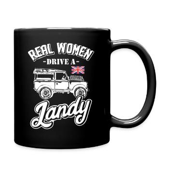 Real Women Drive A Landy - Mug uni - noir - Droite