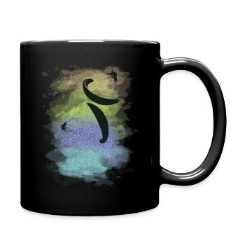 Gleitschirmfliegen akrobatischer Gleitschirm und Gleitschirmflieger - Tasse einfarbig - Schwarz - Rechts