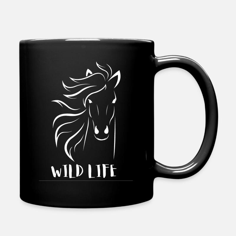 HORSE WILD LIFE - Full Colour Mug - black