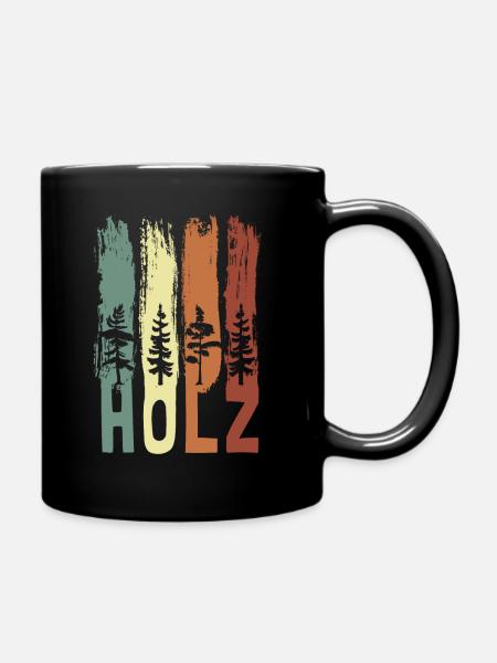 Holz Wald Waldbewohner Holzarbeiter - Tasse einfarbig - Schwarz