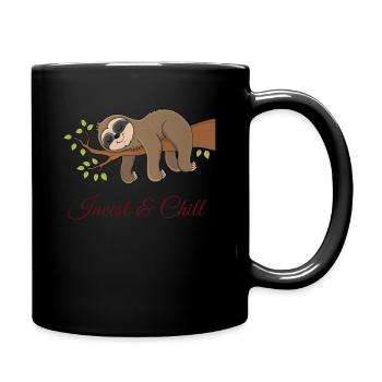 INVEST AND CHILL SLOTH - Full Colour Mug - black - Right