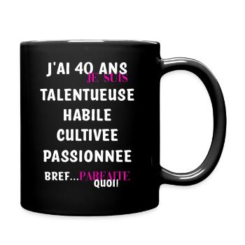 40 ans anniversaire - Mug uni - noir - Droite