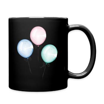 Pastel balloons - Full Colour Mug - black - Right