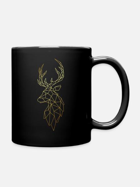 Tête de cerf - Mug uni - noir