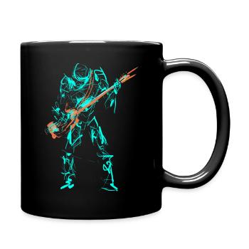The guitarist - music / guitar / man - Full Colour Mug - black - Right