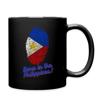Born in the Philippines - Tasse einfarbig - Schwarz - Rechts