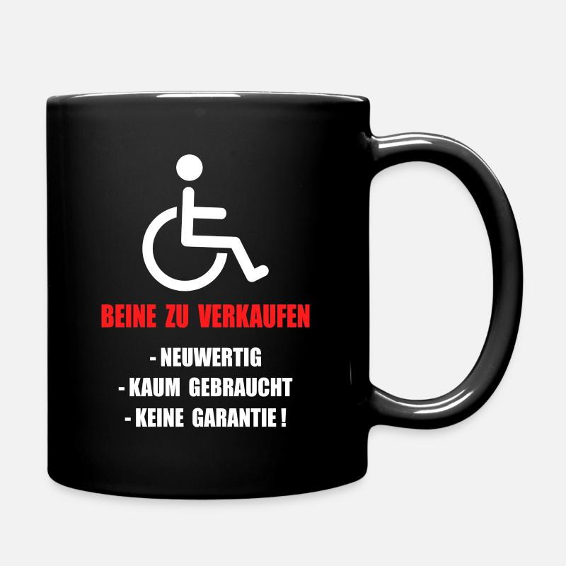 Rollstuhl Handicap Humor Behinderung Rolli - Tasse einfarbig - Schwarz