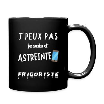 Je peux pas je suis d'astreinte frigoriste - Mug uni - noir - Droite
