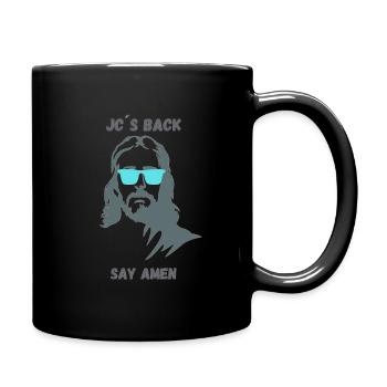 JC S back türkis - Mug uni - noir - Droite