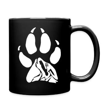 Griffe de patte de loup hurlant - Mug uni - noir - Droite