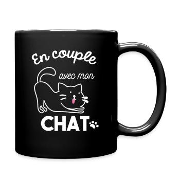 t shirt chat homme - Mug uni - noir - Droite