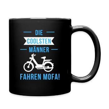 Die coolsten Männer fahren Mofa 80er oldtimer Mofa - Tasse einfarbig - Schwarz - Rechts