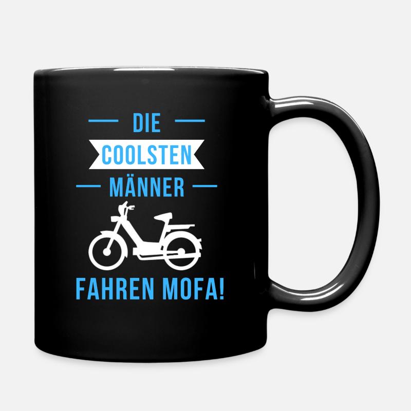 Die coolsten Männer fahren Mofa 80er oldtimer Mofa - Tasse einfarbig - Schwarz
