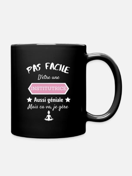 Une géniale Institutrice - Mug uni - noir