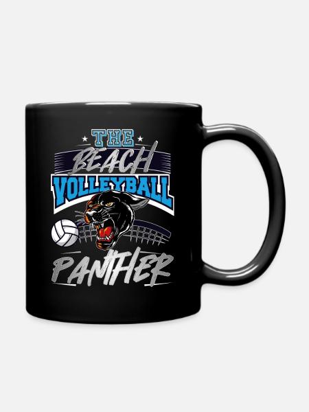 le sport de balle de conception de pather de volleyball de plage - Mug uni - noir