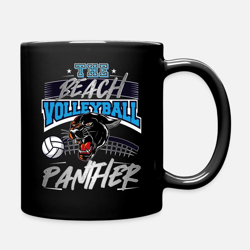 the beach volleyball pather design sport - Full Colour Mug - black