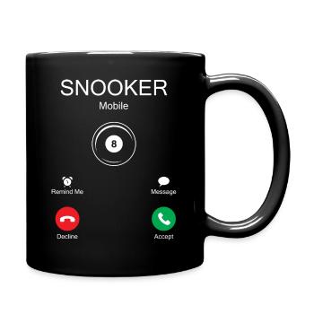 Snooker is calling - billiards pool snooker player - Full Colour Mug - black - Right