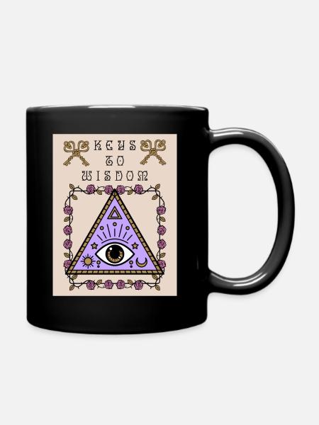 Drittes Auge, das alles sehende Auge, okkult - Tasse einfarbig - Schwarz