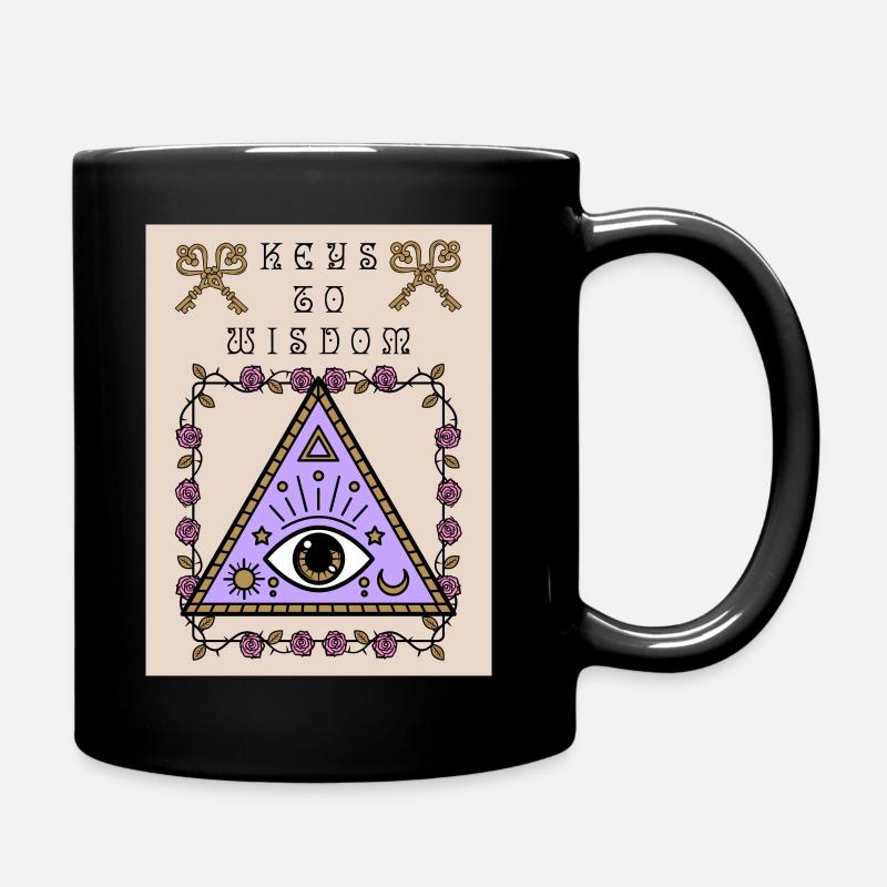 Drittes Auge, das alles sehende Auge, okkult - Tasse einfarbig - Schwarz