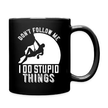 Climbing funny saying gift climber mountains - Full Colour Mug - black - Right