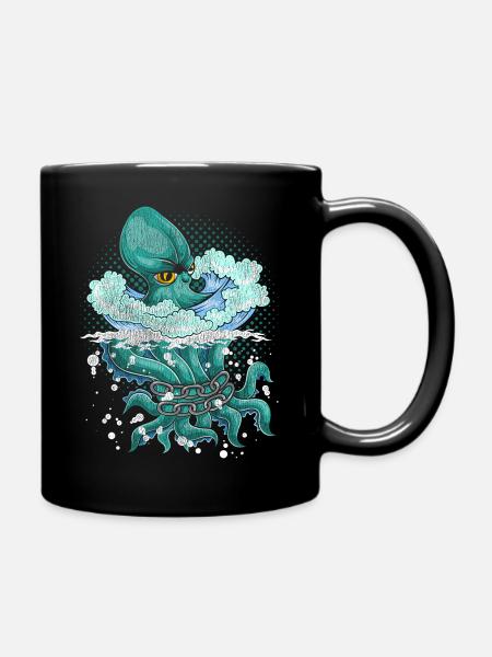 Oktopus - Tasse einfarbig - Schwarz